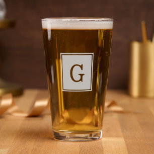 Classic Monogram Personalized Pint Glass