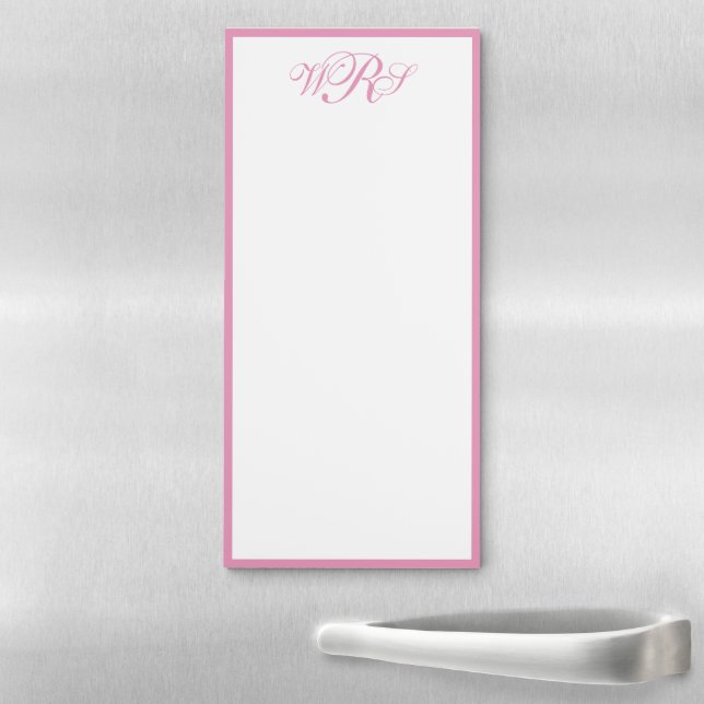 Classic Monogram Pink Magnetic Notepad (In Situ)