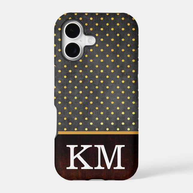 Classic Monogram Polka Dots Iphone Case (Back)