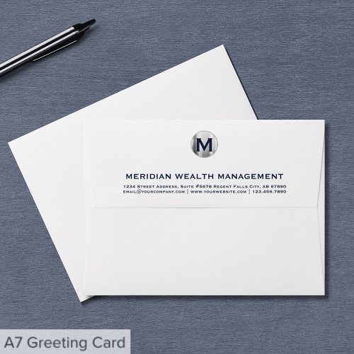 Classic Monogram Return Address Envelope