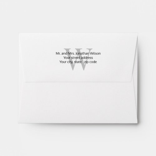 Classic Monogram Return Address Envelopes 