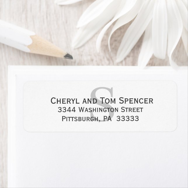 Classic Monogram Return Address Label (Insitu)