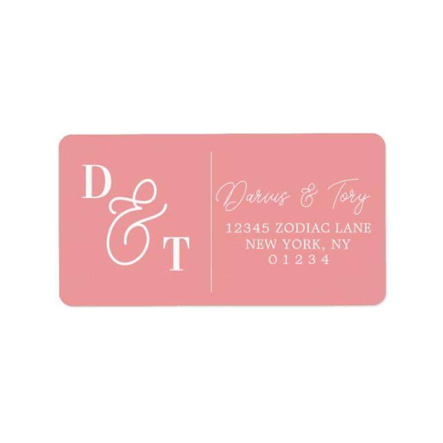 Classic Monogram Return Address Label (Front)