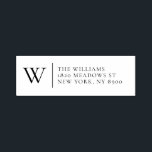 Classic Monogram Return Address Rubber Stamp<br><div class="desc">Classic return address rubber stamp featuring monogram with modern typography. This stylish return address stamp is perfect for everyday use,  office and school use and for special events likes weddings and holidays.</div>