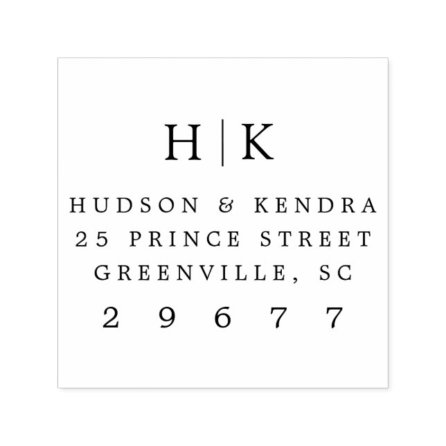 Classic Monogram Return Address Self-inking Stamp (Design)