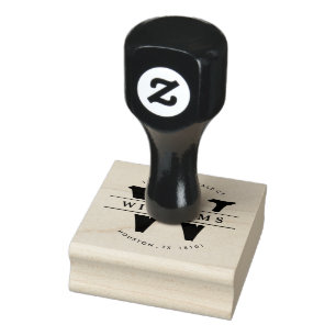 Classic Monogram Round Return Address Stamp