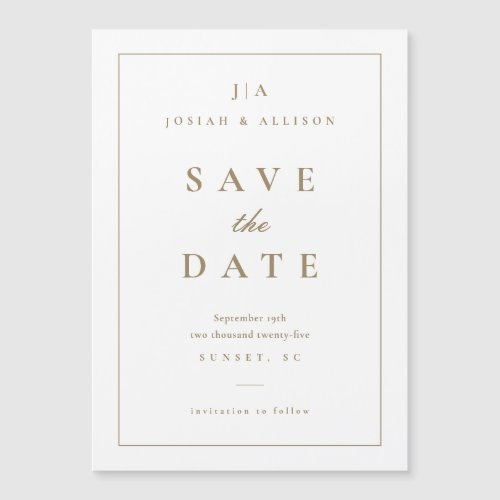 Classic Monogram Save the Date