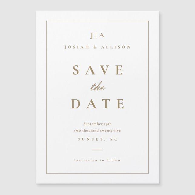 Classic Monogram Save the Date (Front)