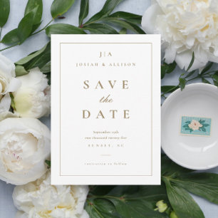 Classic Monogram Save the Date Invitation