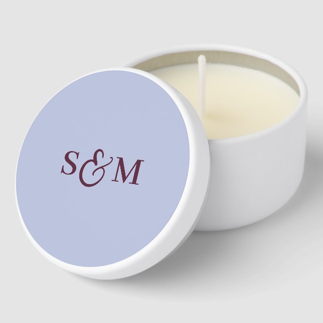 Classic Monogram Script Ampersand Wedding Mini Candle Favors (Corner)