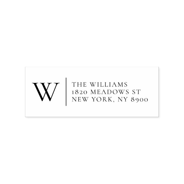 Classic Monogram Self Inking Return Address Stamp (Imprint)