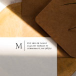 Classic Monogram Simple Return Address Self-inking Stamp<br><div class="desc">A classic return address rubber stamp featuring your monogram and modern typography. This stylish return address stamp is perfect for everyday use, office or school use, and for special events like baby showers, weddings, and Christmas holidays. This simple self-inking stamper features your initial on the left-hand side, a vertical line...</div>