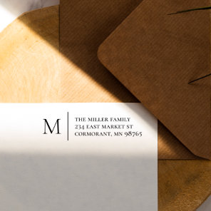 Classic Monogram Simple Return Address Self-inking Stamp