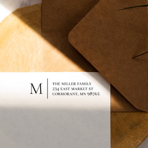 Classic Monogram Simple Return Address Self-inking Stamp