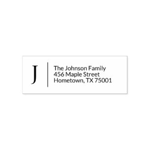 Classic Monogram Simple Return Address Self-inking Stamp