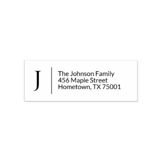 Classic Monogram Simple Return Address Self-inking Stamp