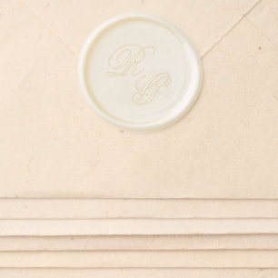 Classic Monogram Timeless Wedding Wax Seal Sticker