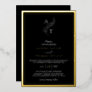 Classic  Monogram Wedding Gold Frame Real Foil Invitation