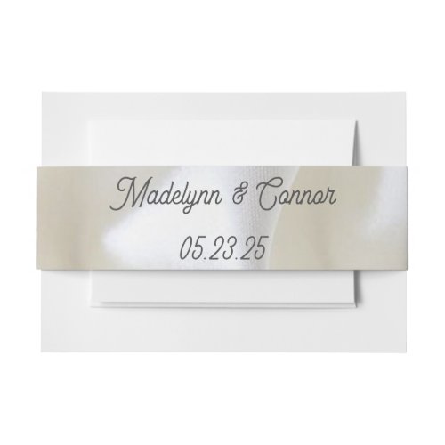 Classic Monogram Wedding Invitation Belly Band