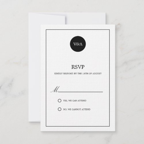 CLASSIC MONOGRAM | WEDDING RSVP