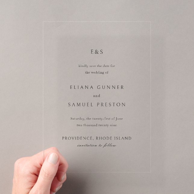Classic Monogram Wedding Save the Date (Insitu (Handheld))