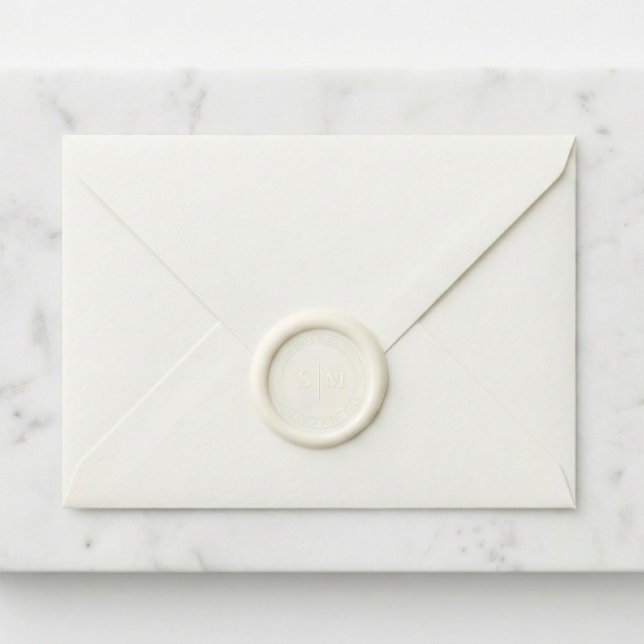 Classic Monogram Wedding Wax Seal Stamp (Creator Uploaded)