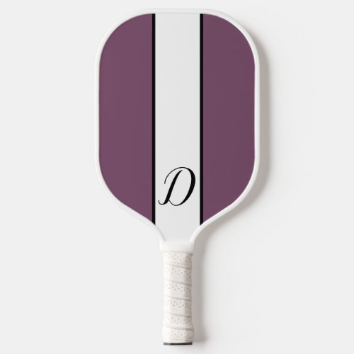 Classic Monogram White And Purple  Pickleball Paddle