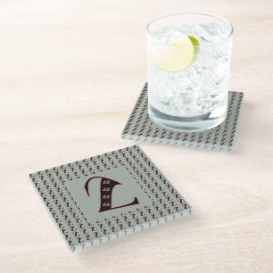 Classic Monogram Z Glass Coaster