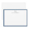 Classic Monogrammed Aegean Blue Stationery Note   