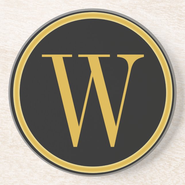 Classic Monogrammed Coaster (Front)