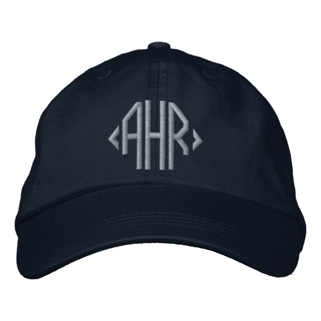 Classic Monogrammed Embroidered Hat (Front)