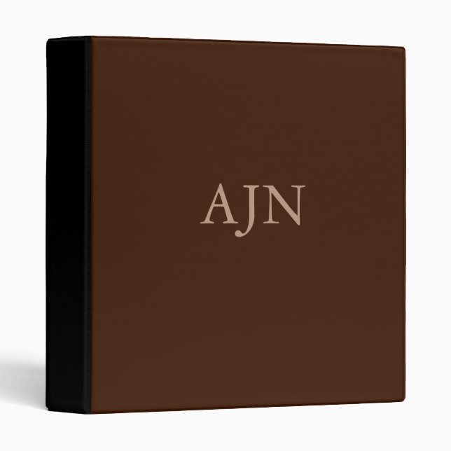 Classic Monogrammed Organizer Binder Gift (Front/Spine)