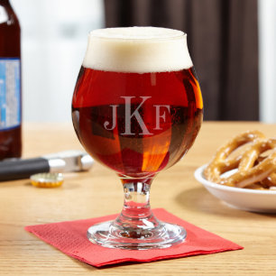 Classic Monogrammed Snifter Beer Glass