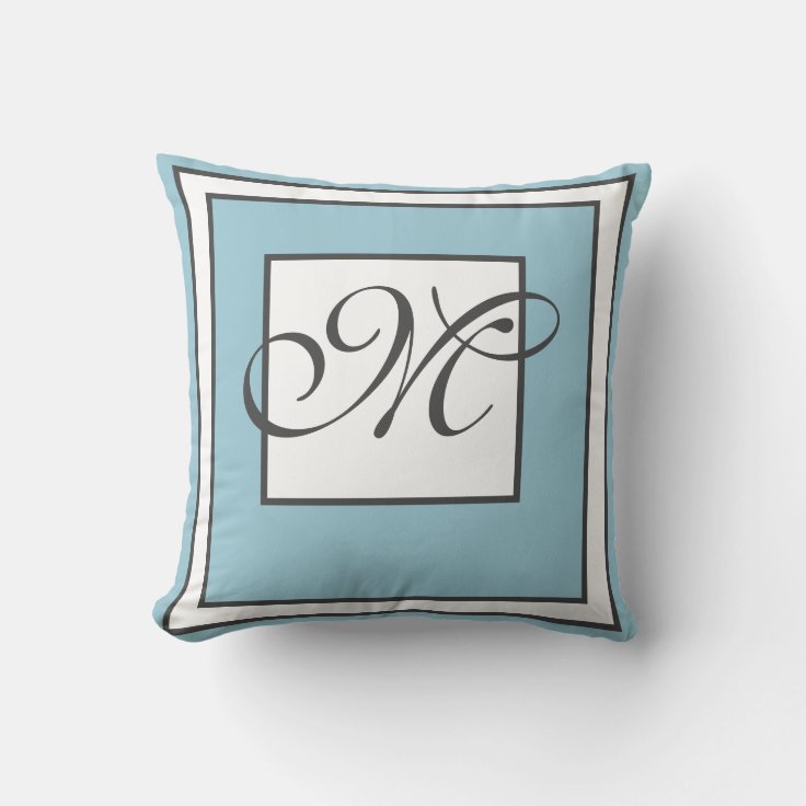 Classic Monogrammed Throw Pillow Zazzle