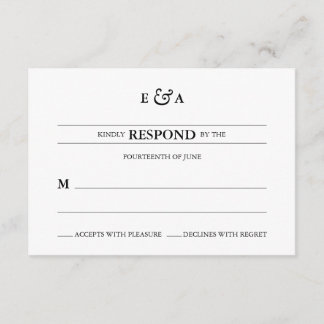 Classic Monograms Black & White Response