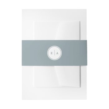 Classic Monograms Silver Belly Band by envelopmentswedding at Zazzle