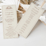 Classic Monorgam Brown & Ecru Wedding Program<br><div class="desc">The rich brown tones, seamlessly blended with the soft elegance of ecru, create a timeless and sophisticated design. This meticulously crafted wedding program is a perfect guide for your guests, offering a glimpse into the unfolding moments of your special day. The classic and elegant design sets the tone for a...</div>