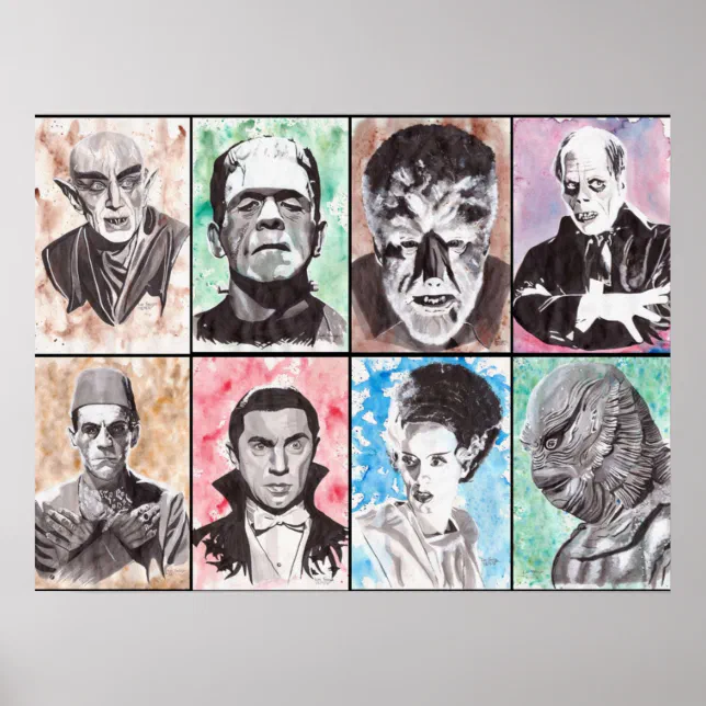 Poster Monster Collection Classic Monster Collection Poster | Zazzle