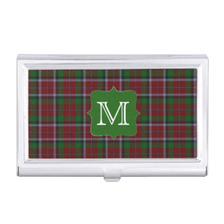 Classic Montrose  Tartan Plaid Monogram Business Card Case