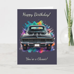 Classic Mopar Muscle Car Birthday Card