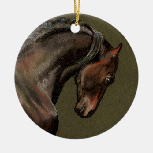 Classic Morgan Horse Ceramic Ornament
