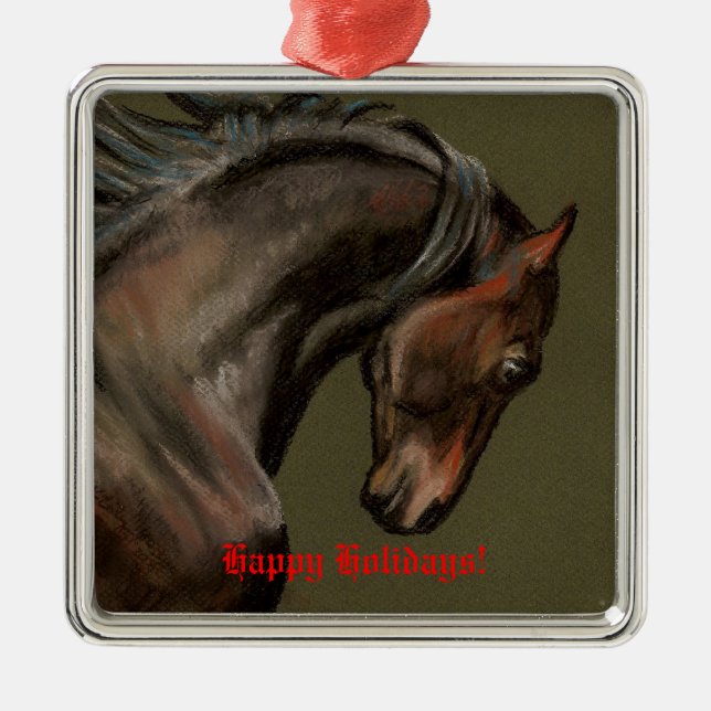 Classic Morgan Stallion Metal Ornament (Front)