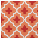 Classic Moroccan Tile, Mandarin Orange Fabric