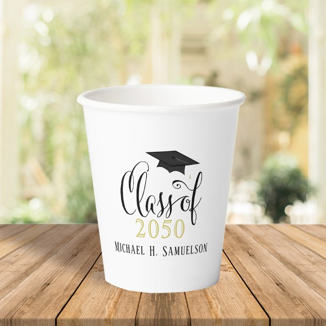 Classic Mortarboard Grad Party Cups Class of 2026 (Creator Uploaded)