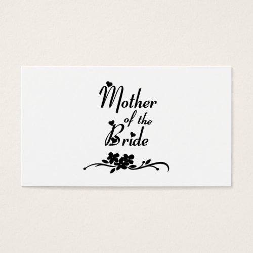 Classic Mother of the Bride Business Card Template