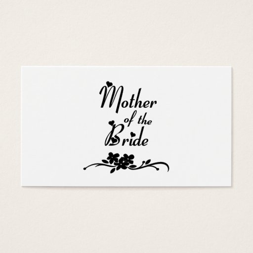 Customizable Classic Mother of the Bride Business Card Template