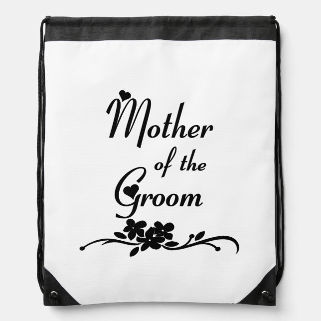 Classic Mother of the Groom Drawstring Bag (Front)