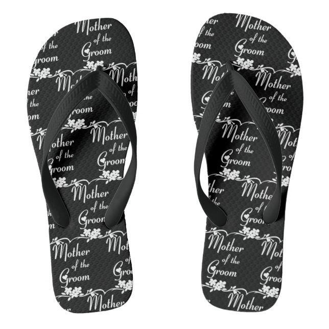 Classic Mother of the Groom Wedding Flip Flops (Footbed)