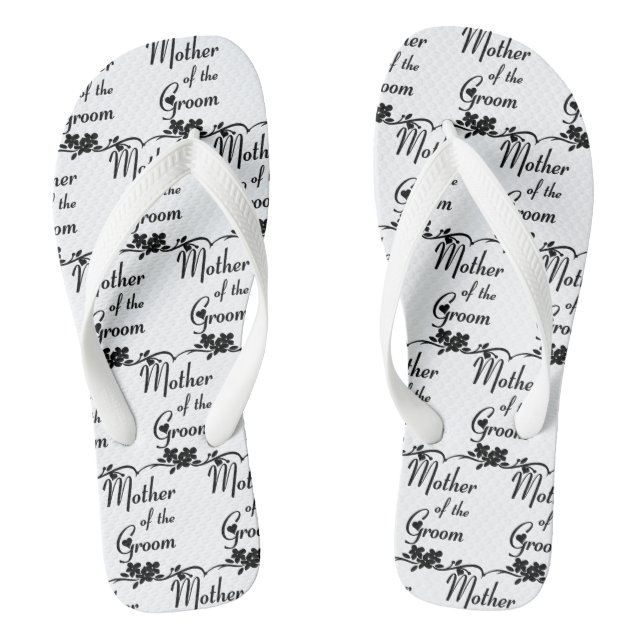 Classic Mother of the Groom Wedding Flip Flops (Footbed)