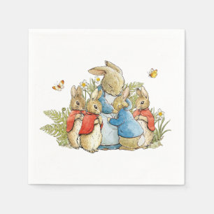 Classic Mother Rabbit and bunnies Napkins